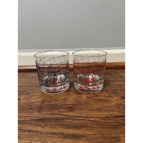St Louis Cardinals Baseball Tumbler Glasses (2) 2006 Stadium Glasses - Picture 1 of 7